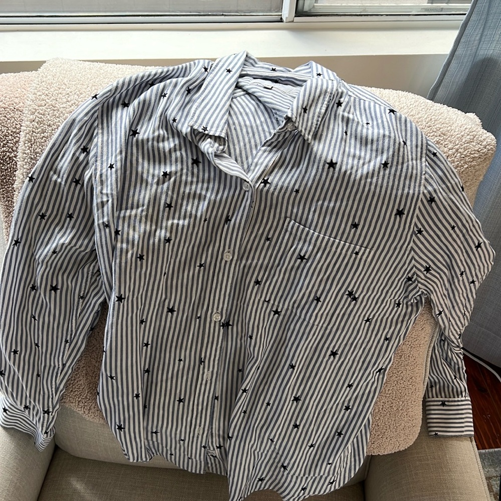 Rails star and stripe button up
